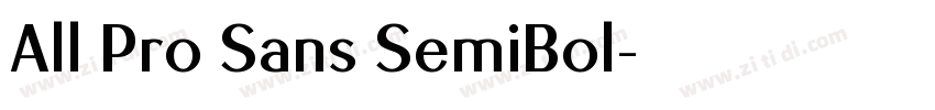 All Pro Sans SemiBol字体转换
